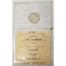 AUSTRALIA 1942 . THREEPENCE MELBOURNE . KEY DATE IN EXCELLENT HIGHER GRADE